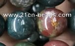 COJ334 15.5 inches 12mm round Indian bloodstone beads wholesale