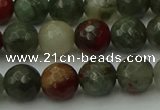 COJ463 15.5 inches 10mm faceted round blood jasper beads wholesale