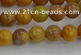 COJ601 15.5 inches 6mm round orpiment jasper beads wholesale