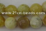 COP1205 15.5 inches 14mm round yellow opal gemstone beads