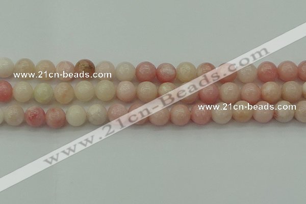 COP1227 15.5 inches 8mm round Chinese pink opal beads wholesale