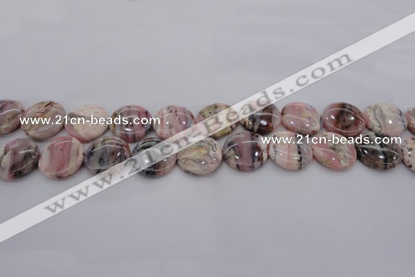 COP1260 15.5 inches 10mm flat round natural pink opal gemstone beads