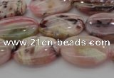 COP1273 15.5 inches 10*14mm oval natural pink opal gemstone beads