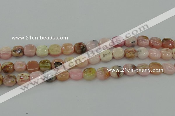 COP1299 15.5 inches 12*12mm square natural pink opal beads