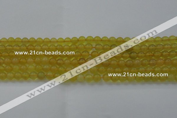 COP1301 15.5 inches 6mm round natural yellow opal gemstone beads