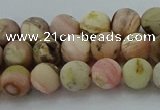 COP1331 15.5 inches 6mm round matte natural pink opal gemstone beads