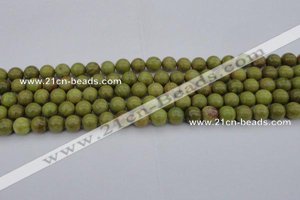 COP1402 15.5 inches 8mm round yellow opal gemstone beads