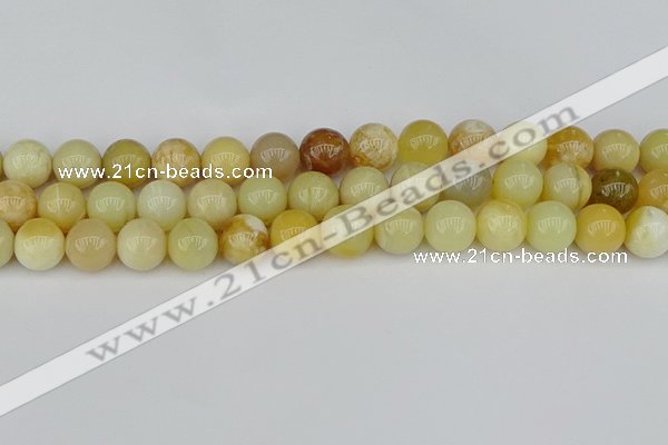 COP1429 15.5 inches 12mm round yellow opal beads wholesale