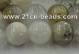 COP1453 15.5 inches 10mm round grey opal gemstone beads