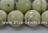 COP1475 15.5 inches 14mm faceted round African opal gemstone beads