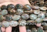 COP1654 15.5 inches 15*20mm oval green opal gemstone beads