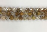 COP1678 15.5 inches 12mm faceted nuggets yellow opal gemstone beads