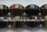 COP240 15.5 inches 13*18mm faceted rice natural brown opal gemstone beads