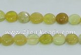 COP358 15.5 inches 8mm coin yellow opal gemstone beads wholesale