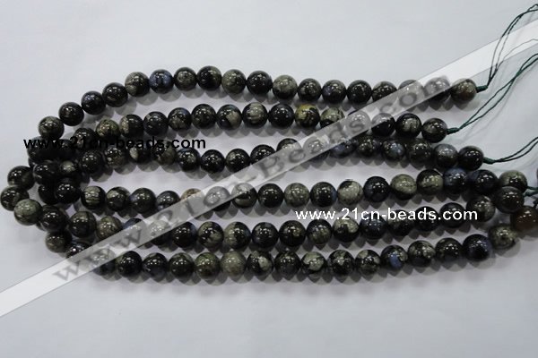 COP454 15.5 inches 10mm round natural grey opal gemstone beads