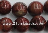 COP517 15.5 inches 20mm round red opal gemstone beads wholesale