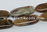 COP708 15.5 inches 10*28mm oval wooden opal gemstone beads