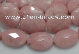 COP72 15.5 inches 13*18mm faceted oval natural pink opal beads