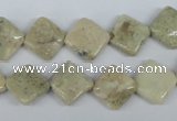 COP814 15.5 inches 10*10mm diamond natural African opal beads