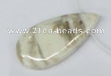 COP819 20*40mm top-drilled flat teardrop natural African opal beads