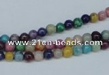 COP851 15.5 inches 4mm round dyed African opal gemstone beads