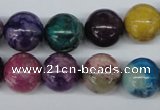 COP856 15.5 inches 14mm round dyed African opal gemstone beads