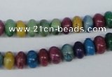 COP862 15.5 inches 5*8mm rondelle dyed African opal gemstone beads