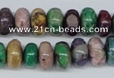 COP864 15.5 inches 8*14mm rondelle dyed African opal gemstone beads