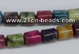 COP865 15.5 inches 8*10mm cylinder dyed African opal gemstone beads