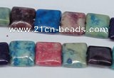 COP868 15.5 inche 12*12mm square dyed African opal gemstone beads