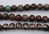 COP985 15.5 inches 6mm round green opal gemstone beads wholesale