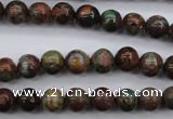 COP986 15.5 inches 8mm round green opal gemstone beads wholesale