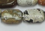 COS26 15.5 inches 18*25mm octagonal ocean stone beads wholesale