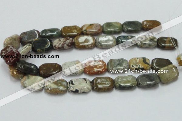 COS26 15.5 inches 18*25mm octagonal ocean stone beads wholesale