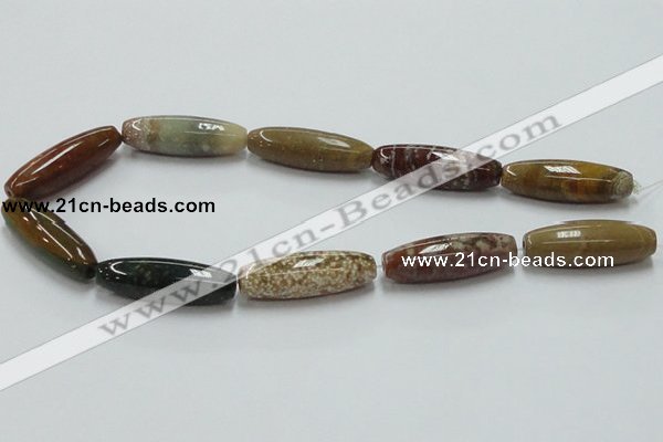 COS28 15.5 inches 12*40mm faceted column ocean stone beads wholesale