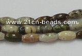 COS29 15.5 inches 6*10mm rice ocean stone beads wholesale