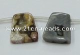 COS33 15.5 inches 18*25mm trapezoid ocean stone beads wholesale