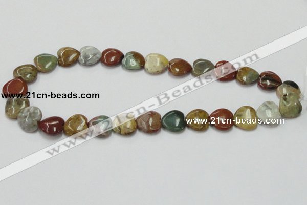COS36 15.5 inches 16*16mm heart ocean stone beads wholesale