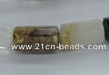 COZ12 15.5 inches 10*20mm faceted column opal quartz beads wholesale
