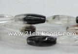 COZ14 15.5 inches 7*20mm trihedron opal quartz beads wholesale