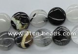 COZ18 15.5 inches 12mm flat round opal quartz beads wholesale