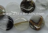 COZ19 15.5 inches 16mm flat round opal quartz beads wholesale