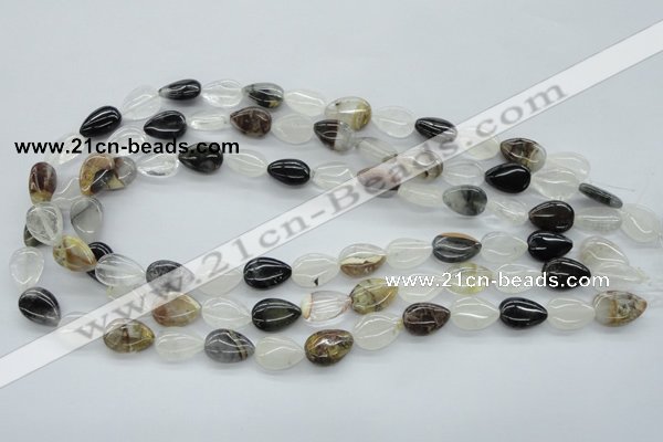 COZ23 15.5 inches 10*14mm flat teardrop opal quartz beads wholesale