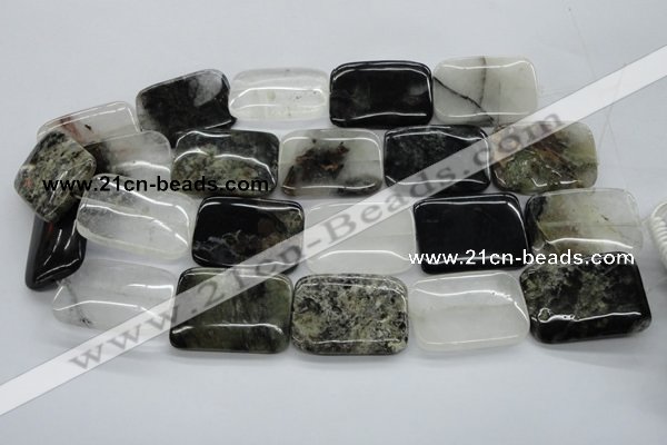 COZ27 15.5 inches 25*35mm rectangle opal quartz beads wholesale