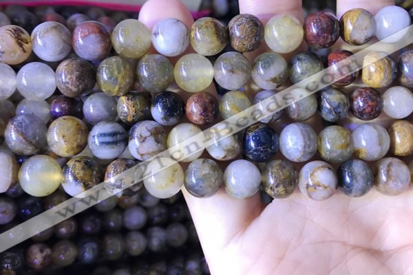 CPB1025 15.5 inches 9mm round natural pietersite beads