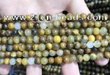 CPB1050 15.5 inches 4mm round golden pietersite beads wholesale
