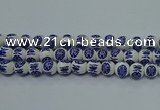 CPB531 15.5 inches 6mm round Painted porcelain beads