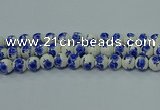 CPB541 15.5 inches 6mm round Painted porcelain beads