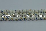 CPB592 15.5 inches 8mm round Painted porcelain beads