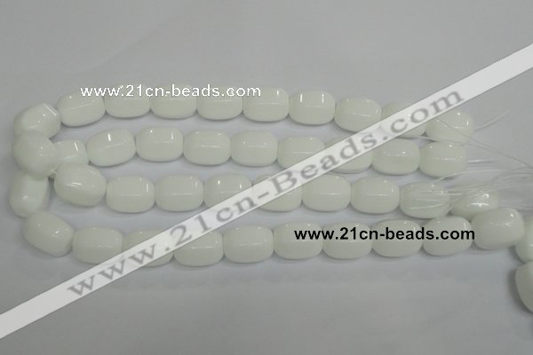 CPB68 15.5 inches 15*20mm drum white porcelain beads wholesale